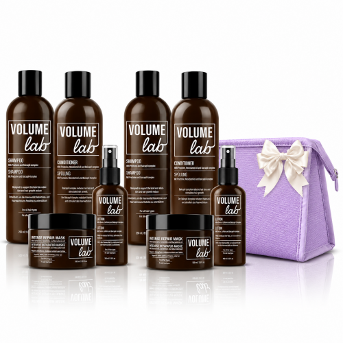 Mega hair box! Volume Lab hajnövekedést megéjító kezelés biotinnal és koffeinnel a lassé növekedő, sérült hajhoz